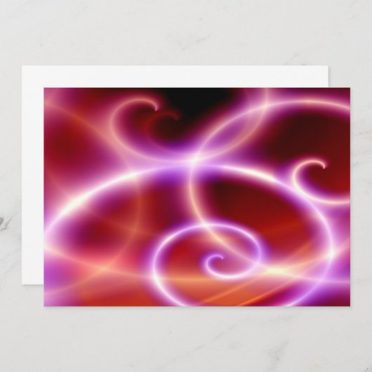 Abstracte Spiralen Digitale Kunst Uitnodiging (Voorkant / Achterkant)