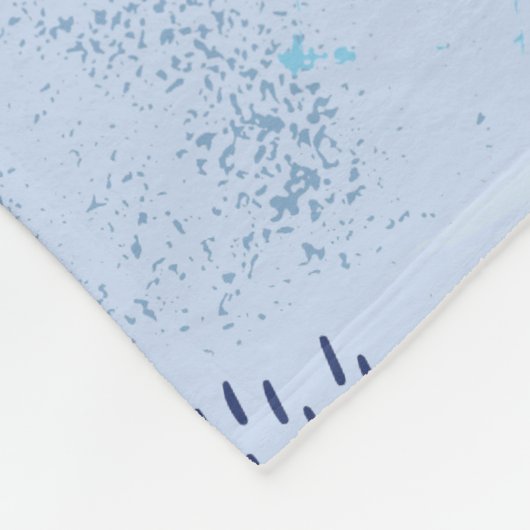 Abstracte spiralen en lijnen fleece deken (Hoek)