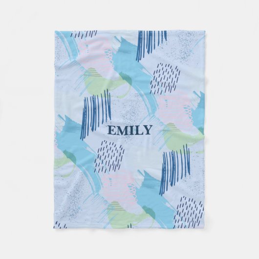 Abstracte spiralen en lijnen fleece deken (Voorkant)