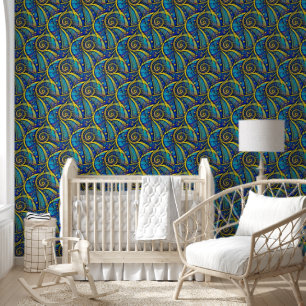 Abstracte spiralen van energie - naadloos patroon behang