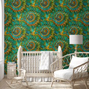 Abstracte spiralen van energie - naadloos patroon behang
