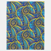 Abstracte spiralen van energie - naadloos patroon  fleece deken (Voorkant)