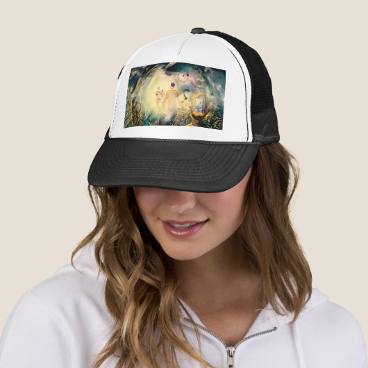 Abstracte spirituele dromen trucker pet (In situ)