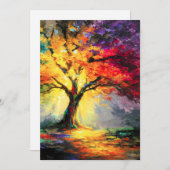 Abstracte Spirituele Natuur Levensboom Feestdagenkaart (Voorkant / Achterkant)