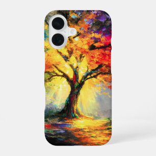 Abstracte Spirituele Natuur Levensboom iPhone 16 Hoesje