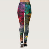 Abstracte Spirituele Natuur Levensboom Leggings (Achterkant)