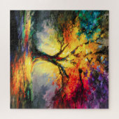 Abstracte Spirituele Natuur Levensboom Legpuzzel (Horizontaal)
