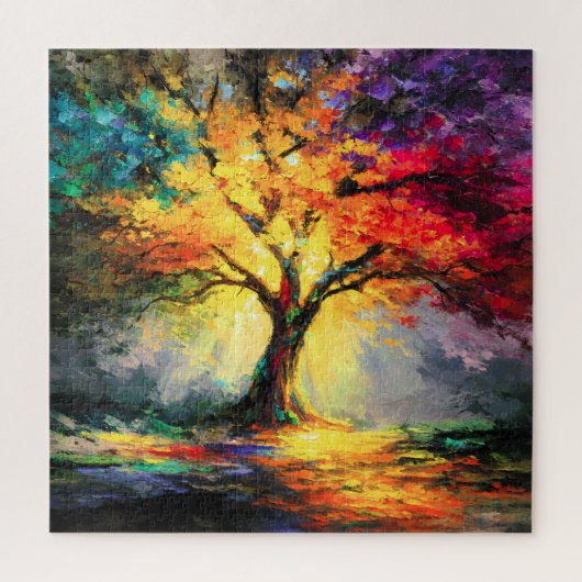 Abstracte Spirituele Natuur Levensboom Legpuzzel (Verticaal)