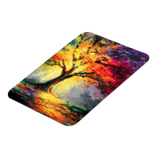 Abstracte Spirituele Natuur Levensboom Magneet (Linkerzijde)