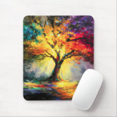 Abstracte Spirituele Natuur Levensboom Muismat (Met muis)