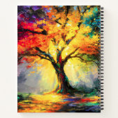 Abstracte Spirituele Natuur Levensboom Notitieboek (Achterkant)