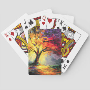 Abstracte Spirituele Natuur Levensboom Pokerkaarten