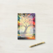 Abstracte Spirituele Natuur Levensboom Post-it® Notes (Op bureau)