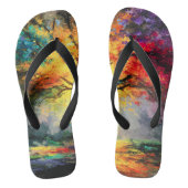 Abstracte Spirituele Natuur Levensboom Teenslippers (Voetbed)