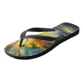 Abstracte Spirituele Natuur Levensboom Teenslippers (Schuin)