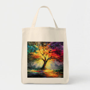 Abstracte Spirituele Natuur Levensboom Tote Bag