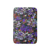 Abstracte splaatstpenseel modern, stijlvol fashion badmat (Voorkant Verticaal)