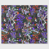 Abstracte splaatstpenseel modern, stijlvol fashion cadeaupapier