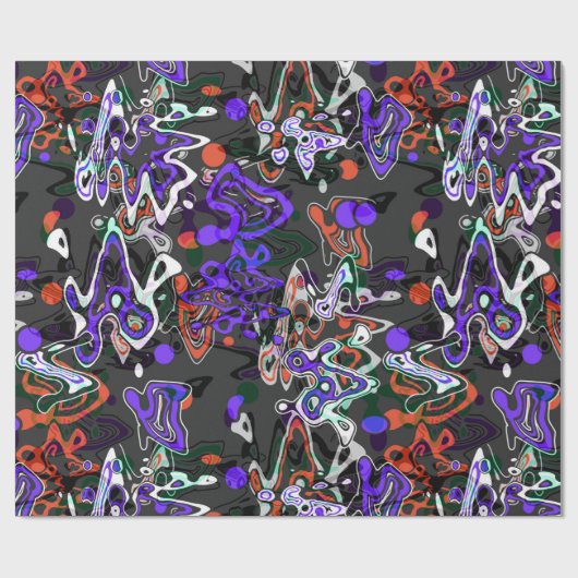 Abstracte splaatstpenseel modern, stijlvol fashion cadeaupapier (Vlak)