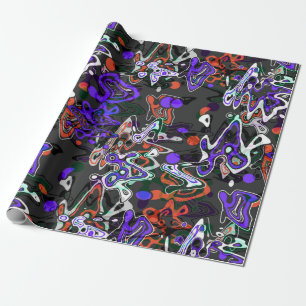 Abstracte splaatstpenseel modern, stijlvol fashion cadeaupapier