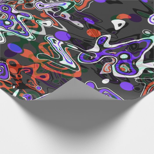 Abstracte splaatstpenseel modern, stijlvol fashion cadeaupapier (Hoek)