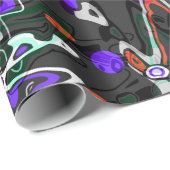 Abstracte splaatstpenseel modern, stijlvol fashion cadeaupapier