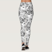 Abstracte splaatstpenseel modern, stijlvol fashion leggings (Achterkant)