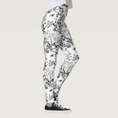Abstracte splaatstpenseel modern, stijlvol fashion leggings (Rechts)