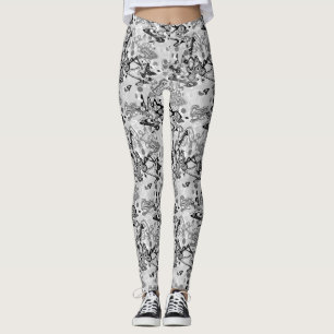 Abstracte splaatstpenseel modern, stijlvol fashion leggings