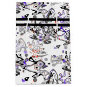 Abstracte splaatstpenseel modern, stijlvol fashion medium cadeauzakje (Voorkant)