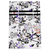 Abstracte splaatstpenseel modern, stijlvol fashion medium cadeauzakje (Achterkant)