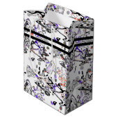 Abstracte splaatstpenseel modern, stijlvol fashion medium cadeauzakje (Achterkant Gekanteld)