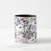 Abstracte splaatstpenseel modern, stijlvol fashion mok (Midden)