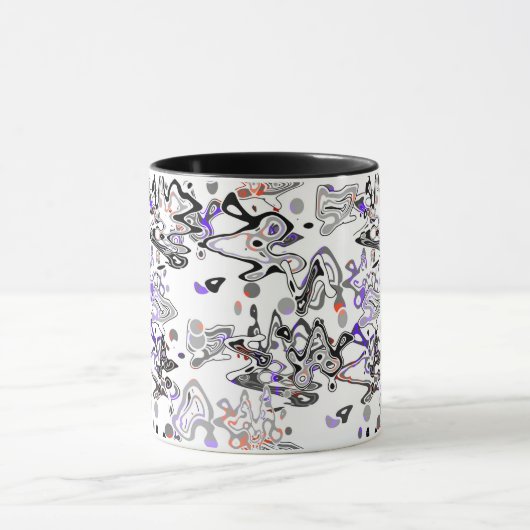 Abstracte splaatstpenseel modern, stijlvol fashion mok (Midden)