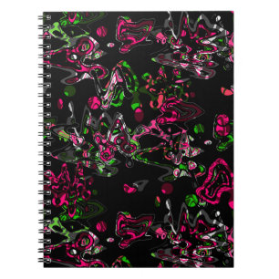 Abstracte splaatstpenseel modern, stijlvol fashion notitieboek