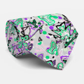 Abstracte splaatstpenseel modern, stijlvol fashion stropdas (Opgerold)