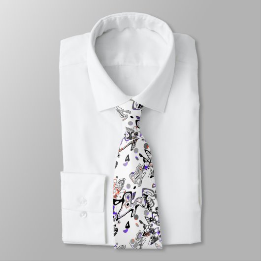 Abstracte splaatstpenseel modern, stijlvol fashion stropdas (Gebonden)