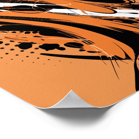 Abstracte splash van steden poster (Hoek)