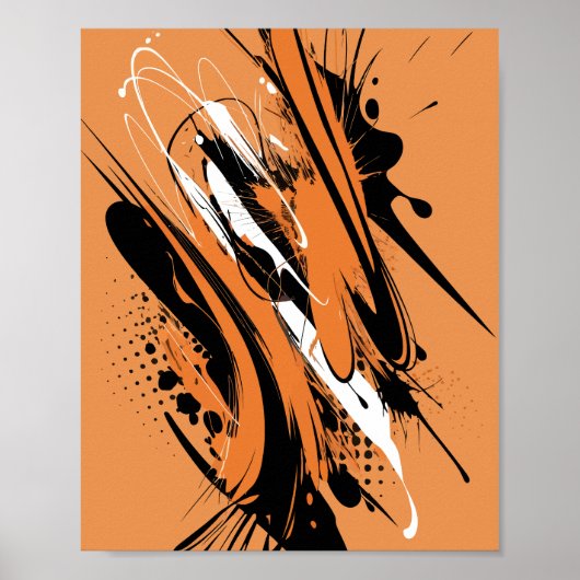 Abstracte splash van steden poster (Voorkant)