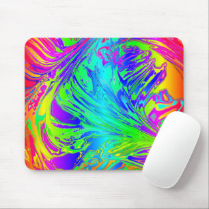 Abstracte Splashend regenboogvloeistof Muismat