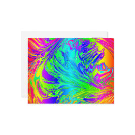 Abstracte Splashing regenboogvloeistof Briefkaart