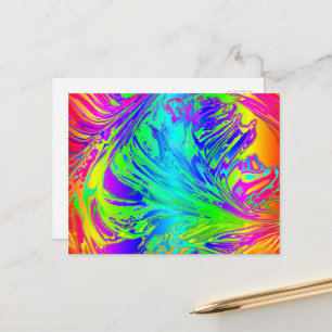 Abstracte Splashing regenboogvloeistof Briefkaart
