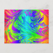 Abstracte Splashing regenboogvloeistof Briefkaart (Voorkant)