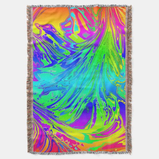 Abstracte Splashing regenboogvloeistof Deken (Voorkant Verticaal)
