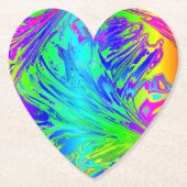 Abstracte Splashing regenboogvloeistof Kartonnen Onderzetters (Voorkant)