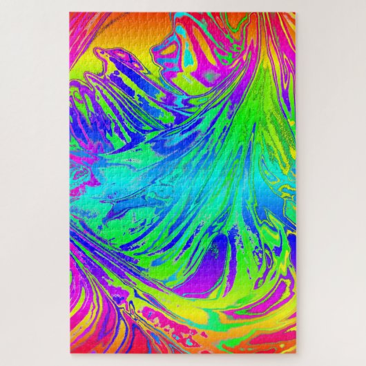 Abstracte Splashing regenboogvloeistof Legpuzzel (Verticaal)