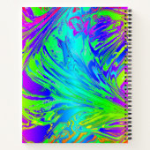 Abstracte Splashing regenboogvloeistof Notitieboek (Achterkant)