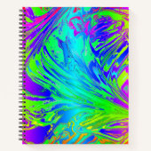 Abstracte Splashing regenboogvloeistof Notitieboek (Voorkant)