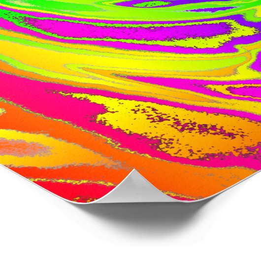 Abstracte Splashing regenboogvloeistof Poster (Hoek)