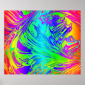 Abstracte Splashing regenboogvloeistof Poster (Voorkant)
